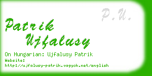patrik ujfalusy business card